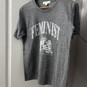 Treasure & Bond Gray Feminist Graphic Tee